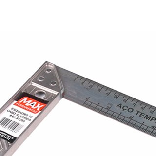 Esquadro Régua Profissional Serralheiro Pedreiro Marceneiro 12" Polegadas 300mm Aferido 90º em Oferta na Shopee