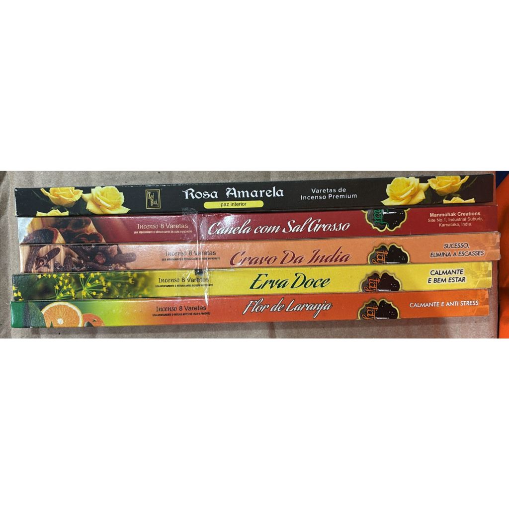 Incenso Massala Indiano Kit 5 Unidades 7 Varetas Indiano Massala Taj Mahaf - Cravo da índia