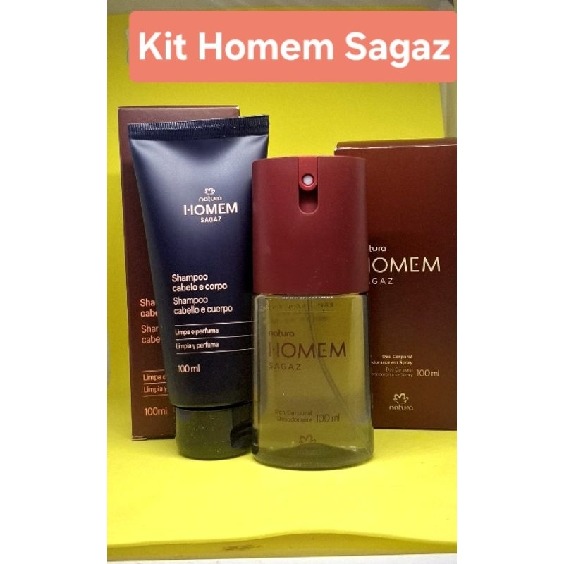 Kit Perfume Natura Homem Sagaz Desodorante Homem Sagaz Perfume Natura Homem Sagaz Desodorante é Shampoo Masculino