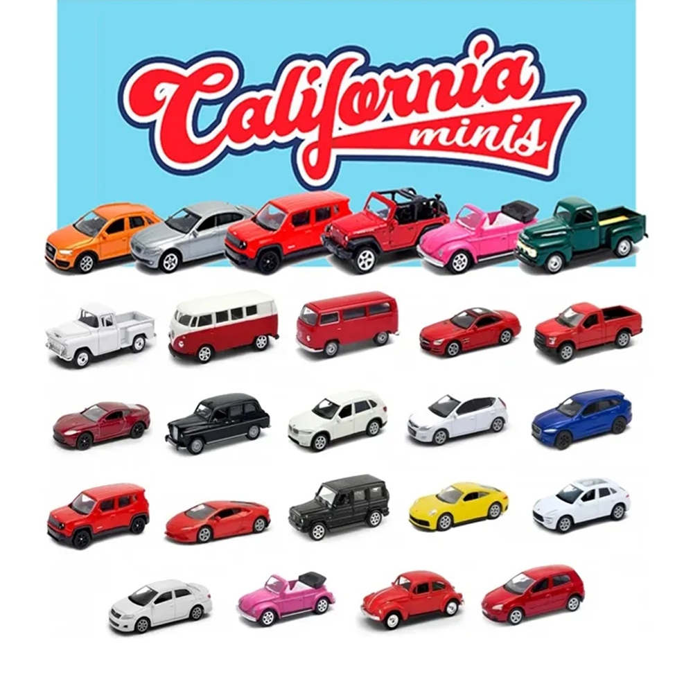 Miniatura Carro 1:64 California Minis - Escolha o Modelo