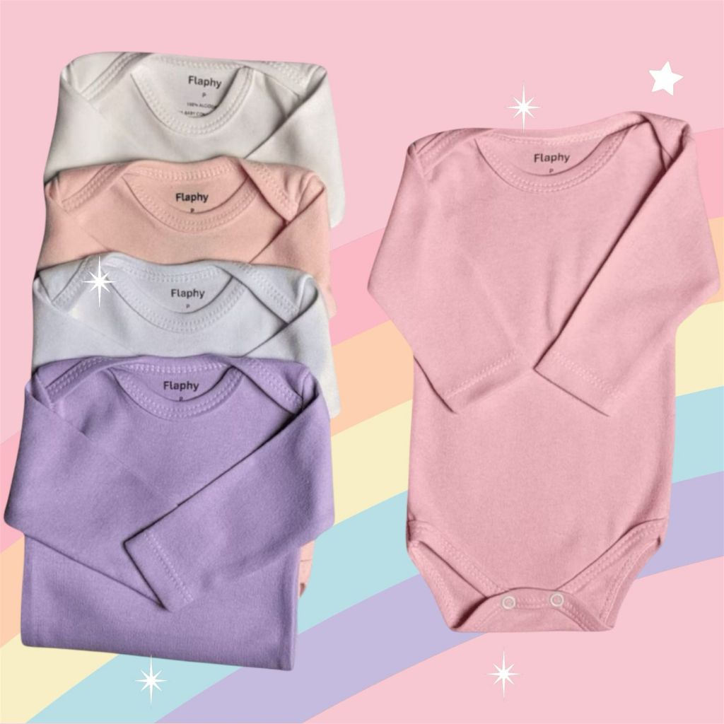 3 body bebê infantil manga longa 100% AGODÃO enxoval borie menina menino maternidade bodie manga comprida inverno