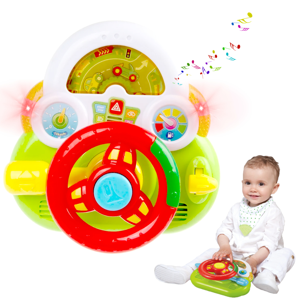 Brinquedo Infantil Volante Buzina Seta Atividade Interativo