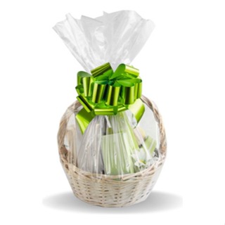 kit 10 Sacos Para Cesta De Presentes + 10 Laços Café da manhã Natal Vários Tamanhos Tipo Celofane Pp em Oferta na Shopee