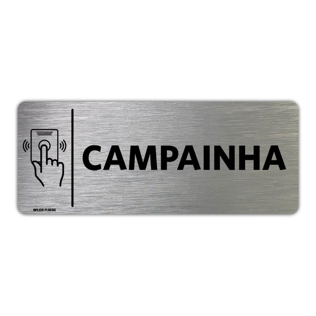 Placa indicação - Campainha - 8x20cm