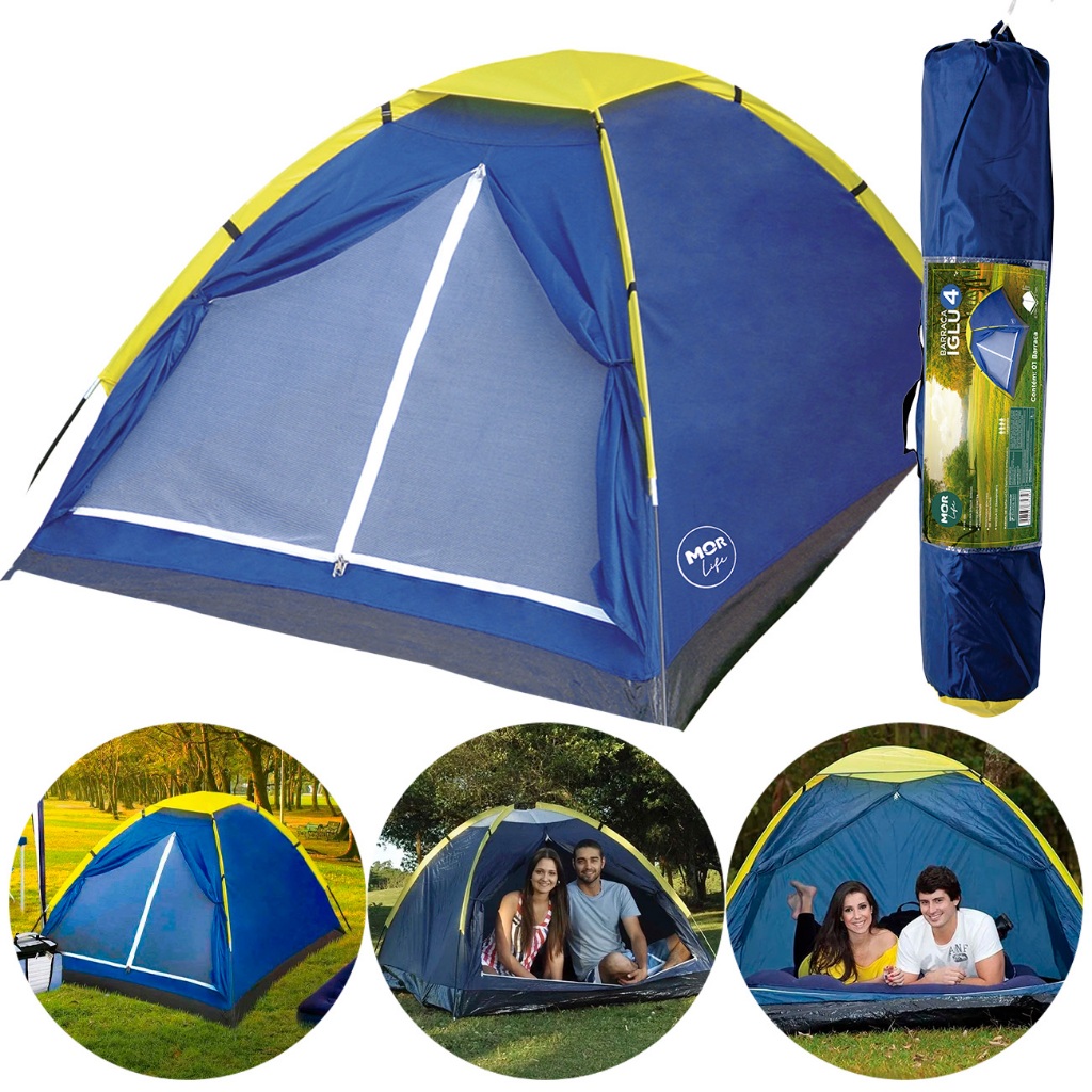 Barraca Camping Acampamento 4 Pessoas Iglu Impermeável Mor