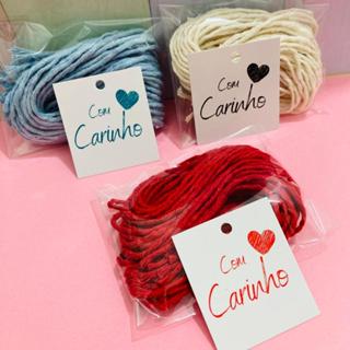 Kit 25 Tags Com Carinho + 25 Barbantes - Pronta Entrega em Oferta na Shopee
