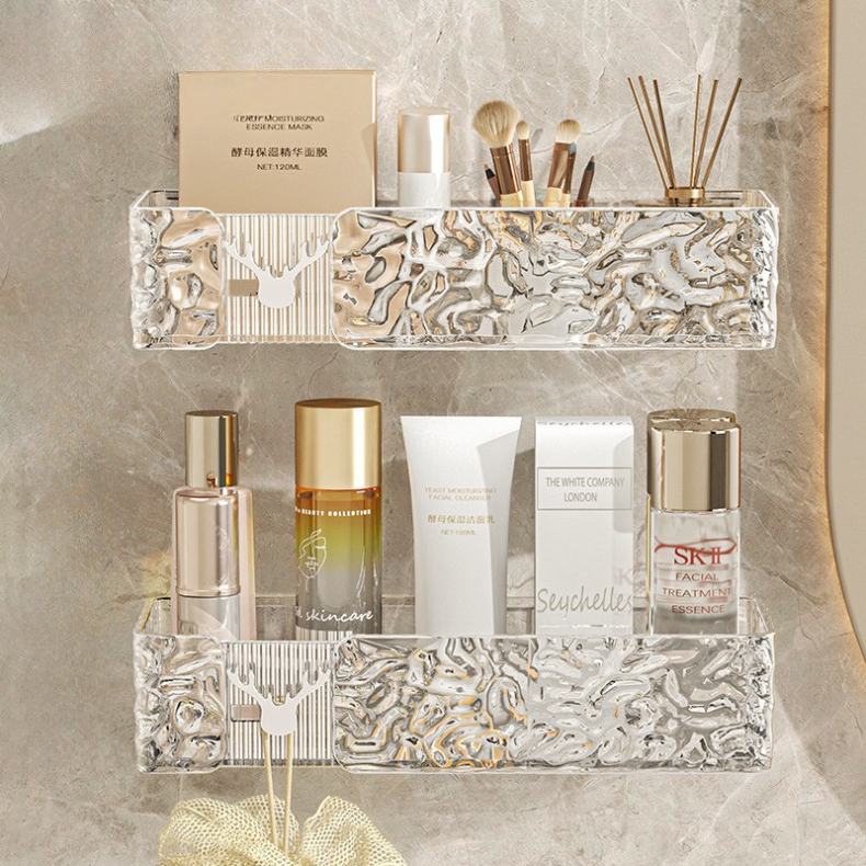 Prateleira Retangular Adesiva Para Banheiro Prática E Elegante em Oferta na Shopee