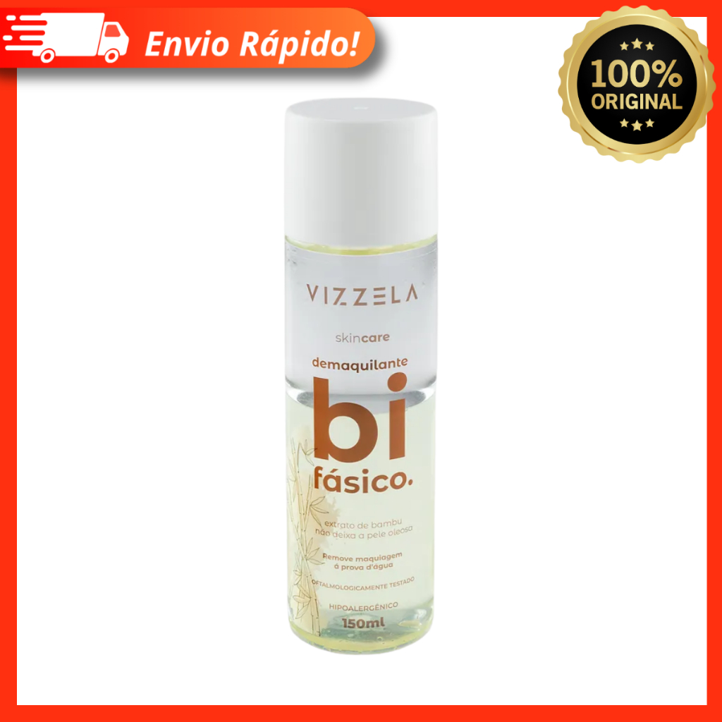 Demaquilante Bifásico - 150ml Vizzela Vegano