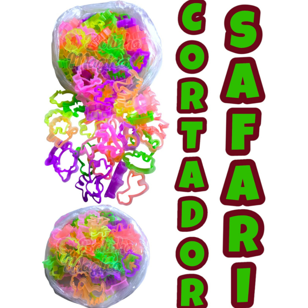 40 Molde de Massinha Safari Animais Forminha Neon de Modelar Aniversario Infantil Lembrancinha Festa em Oferta na Shopee