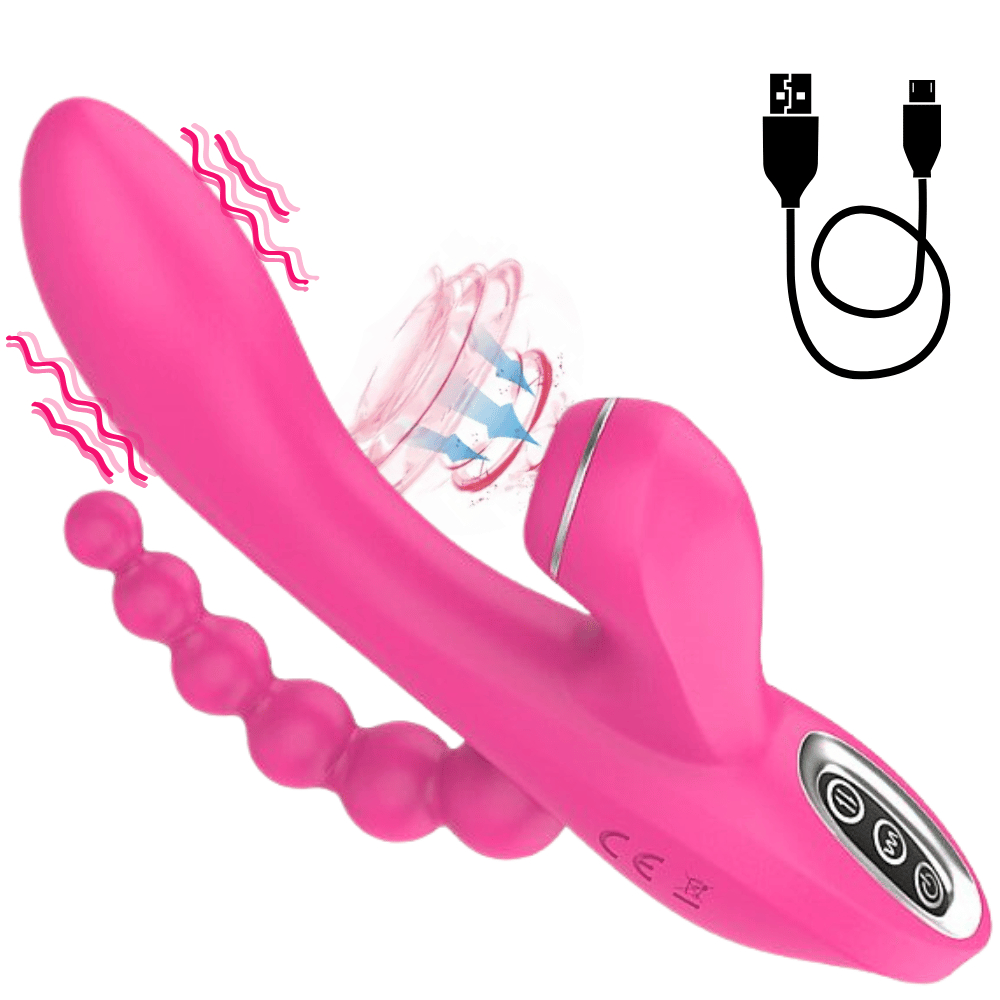 Vibrador 3 em 1 Sugador Clitóris Estimulo anal Ponto G Forte Vibração