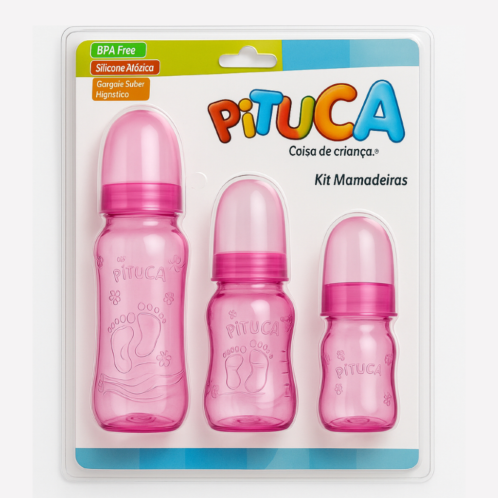 Kit Mamadeiras 3 Unidades 80ml 150ml 240ml Bico Redondo Macio em Oferta na Shopee