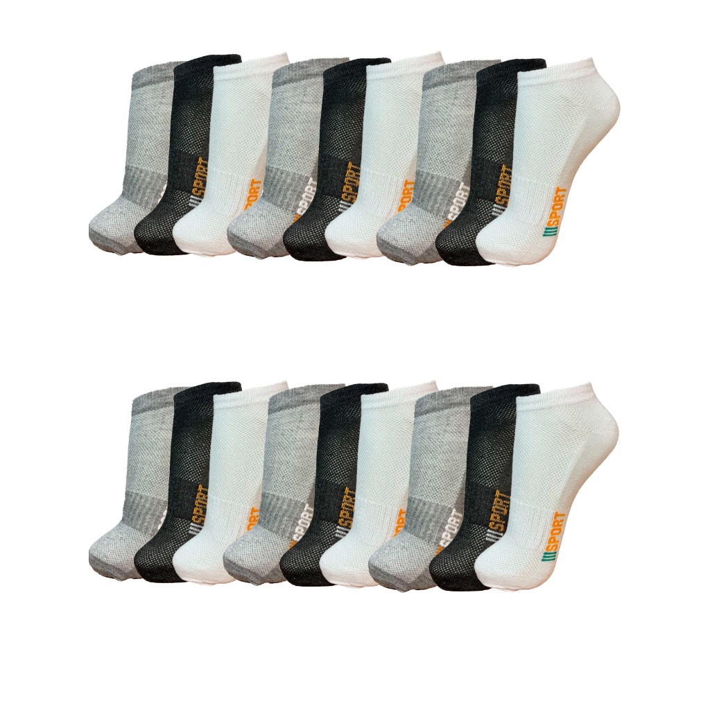 Kit 9 ou 18 Meias Soquete Sport Original em Oferta na Shopee