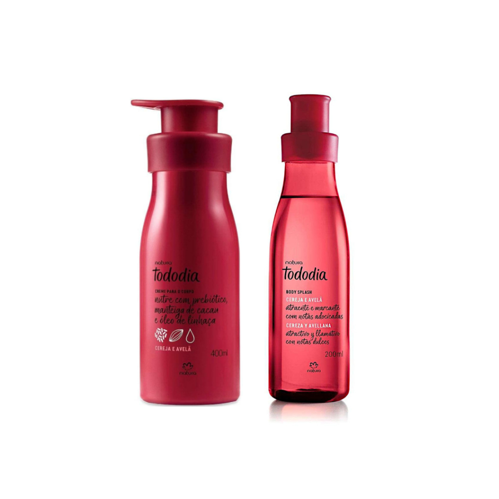 Kit Presente Natura Cereja E Avelã Hidratante E Body Splash Tododia Desodorante Feminino