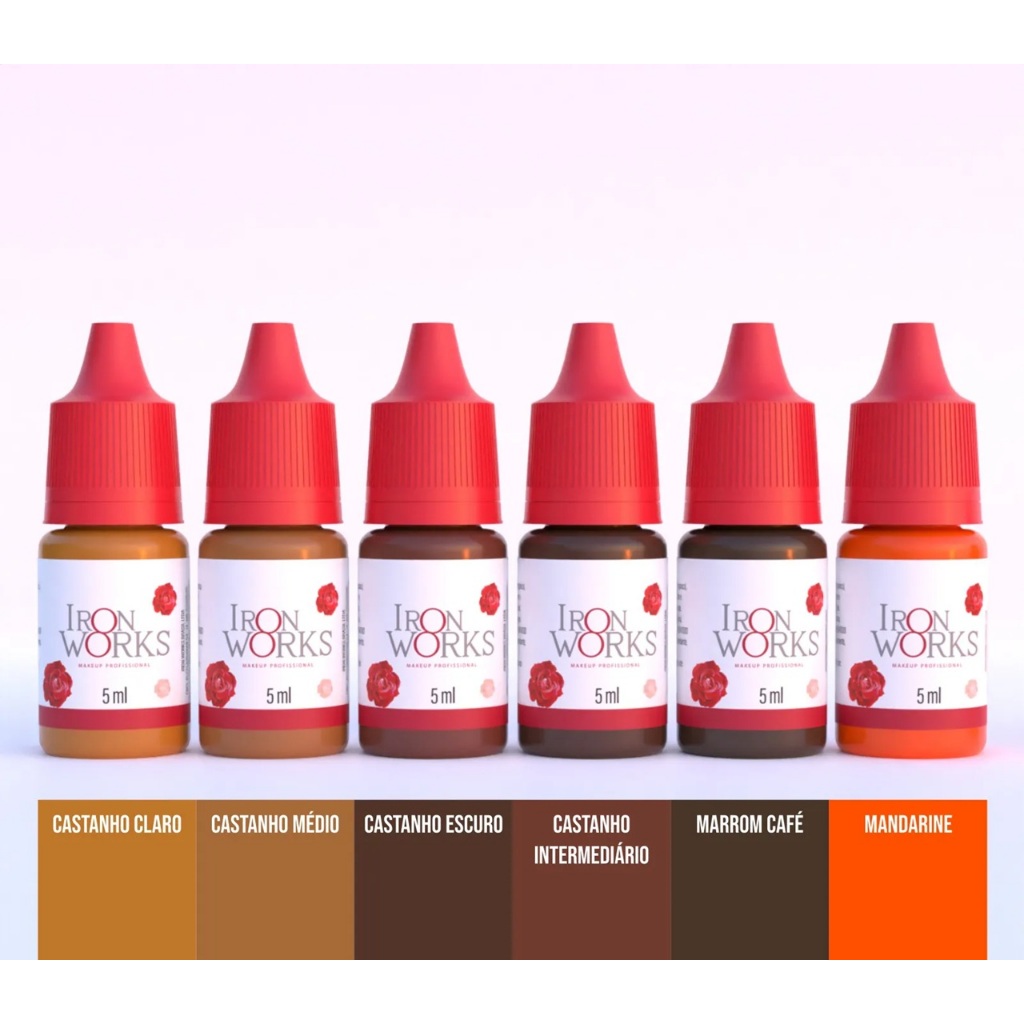 Tinta Pigmento Iron Works Micropigmentação 5ml em Oferta na Shopee