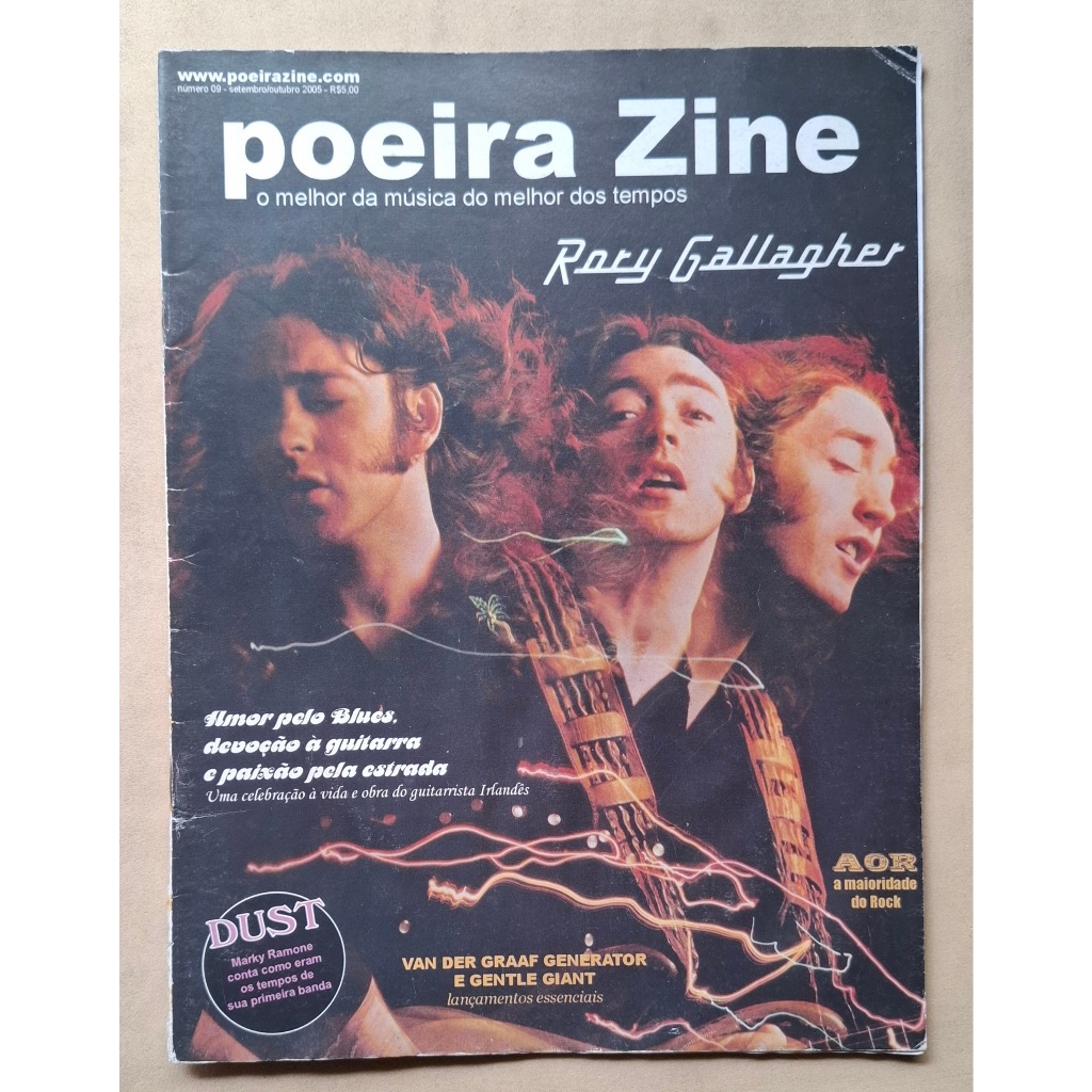 REVISTA POEIRA ZINE 9 RORY GALLAGHER GENTLE GIANT VAN DER GRAAF GENERATOR
