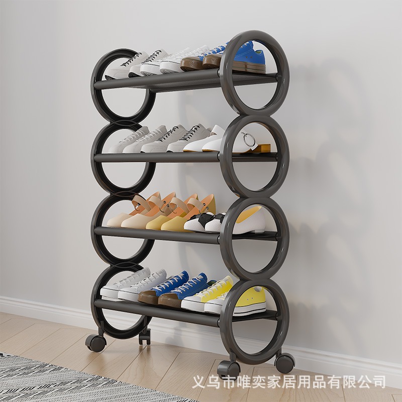 Sapateira 4 andares Com Rodinha Organizador de Sapatos Tênis 8 Pares Desmontável