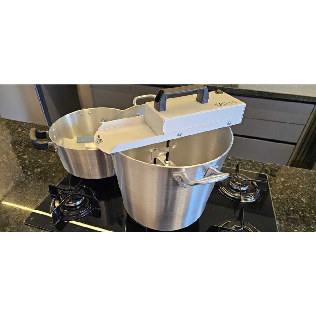 Masseira Misturela Para Mexer Salgados de Festa e Panela Para Mexer Doces 2 Hélices