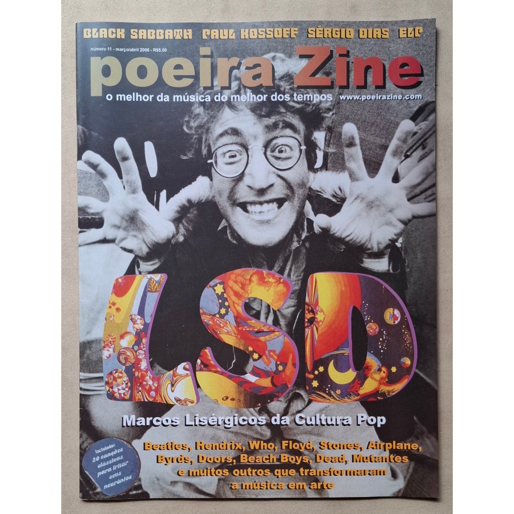 REVISTA POEIRA ZINE 11 JIMI HENDRIX THE DOORS MUTANTES DEAD KENNEDYS