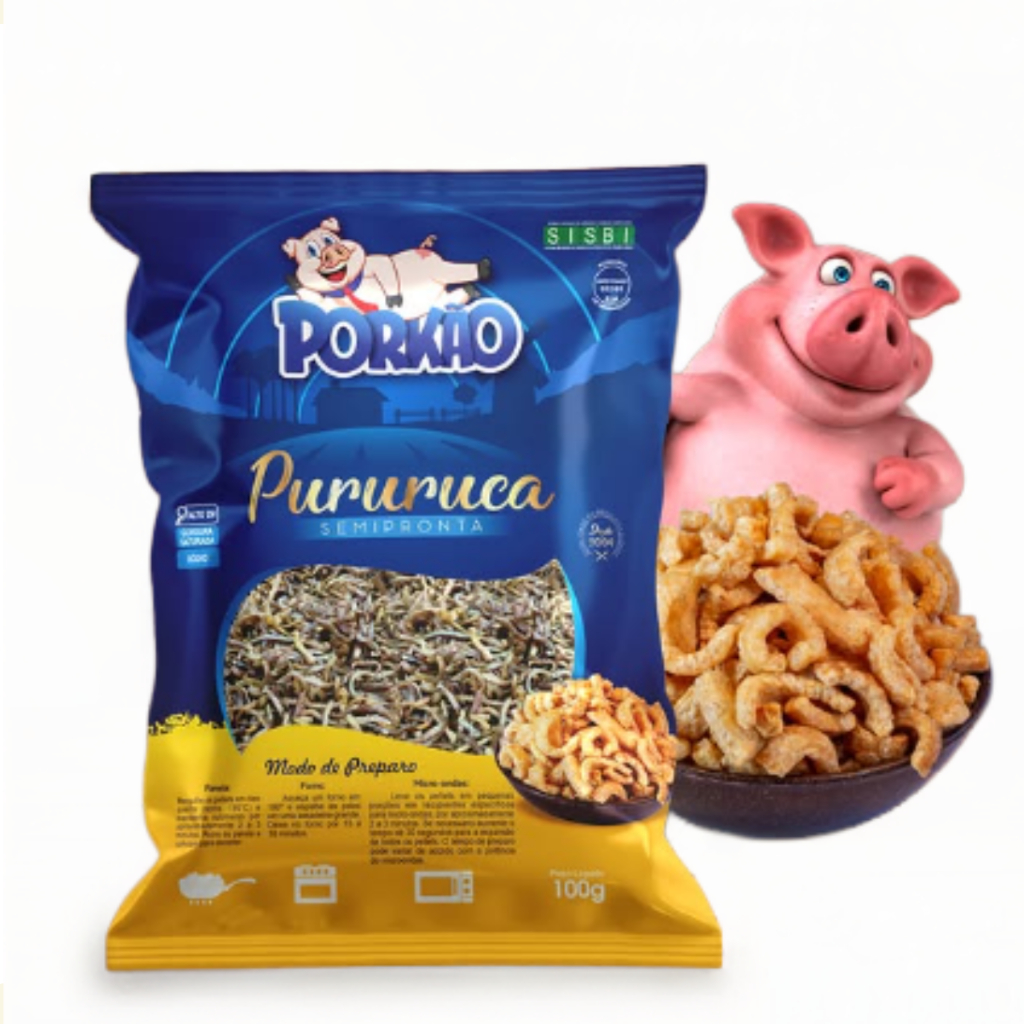 Torresmo pré-frito 1kg Pururuca Porkão