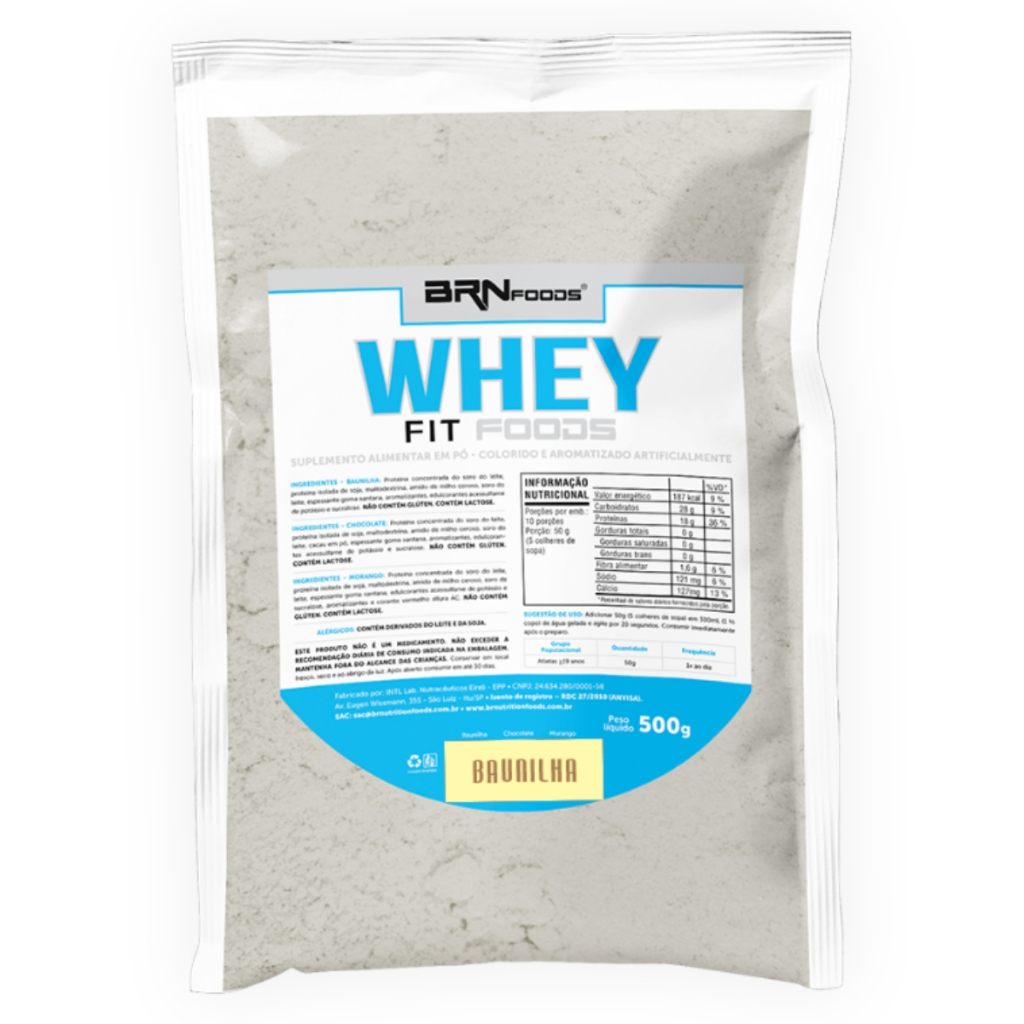 Whey Protein Fit Foods 500g - BRN Foods em Oferta na Shopee