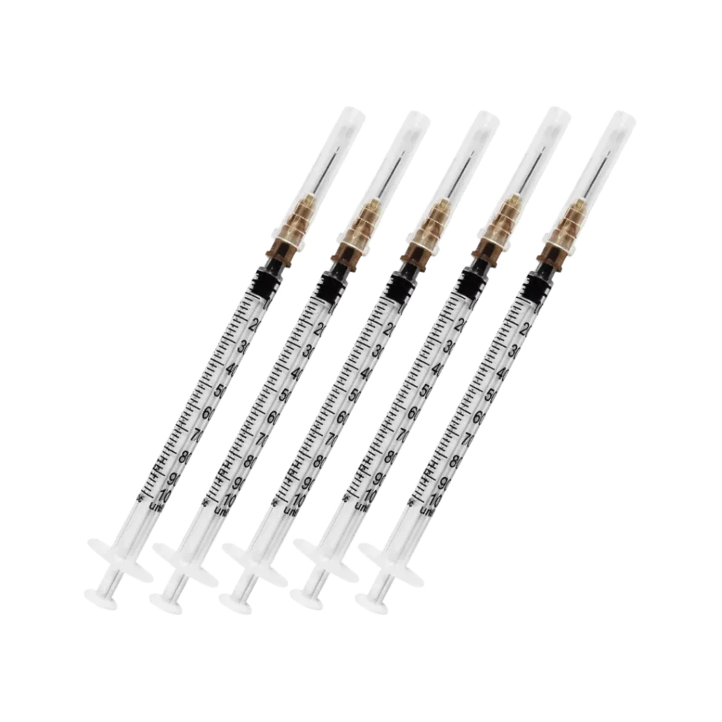 Kit 5 Seringas Hipodérmicas para Insulina C/ Agulha Acoplada 1mL (5) BD