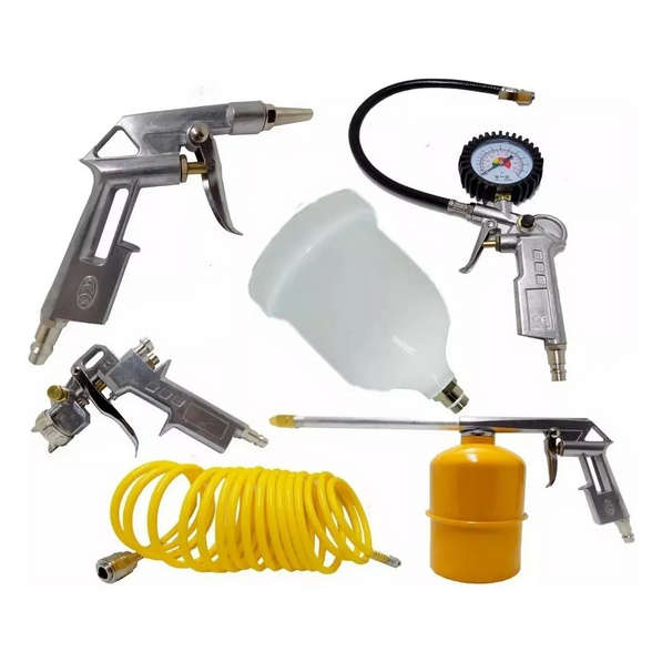 Kit Jogo De Acessórios Pneumáticos 5 Peças Compressor Tekna