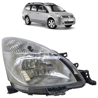 Farol Dianteiro Livina 2009 2010 2011 2012 2013 2014 Máscara Cromada Foco Simples Lente Acrilico em Oferta na Shopee