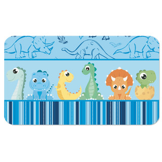 Tapete Infantil Antiderrapante Emborrachado 60x34cm Dinossauros Menino
