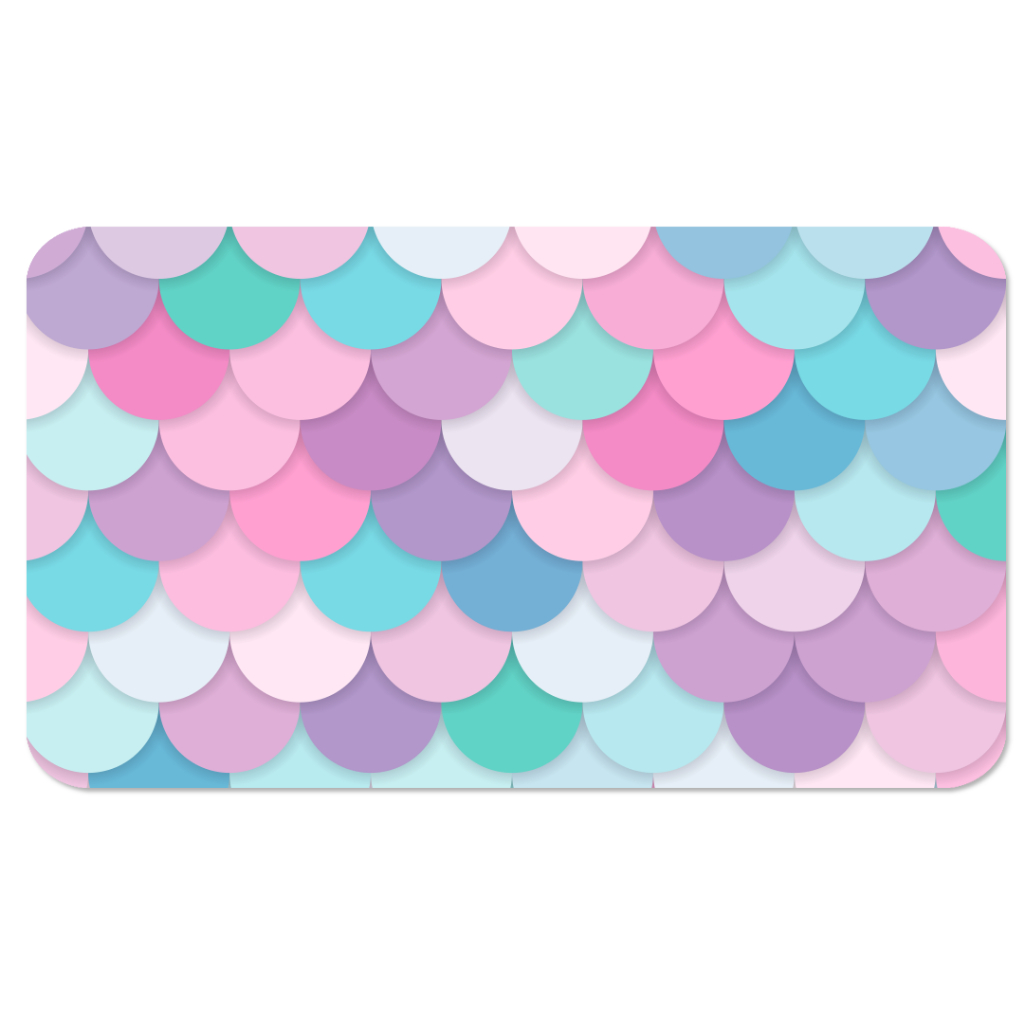 Tapete Infantil Antiderrapante Emborrachado 60x34cm Escamas de Sereia Menina em Oferta na Shopee