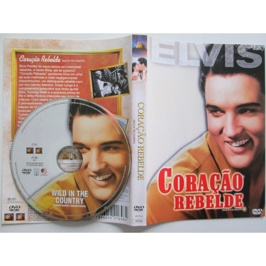 DVD -  ELVIS PRESLEY / Elvis Coração Rebelde / Filme / Original / Midia Impecável