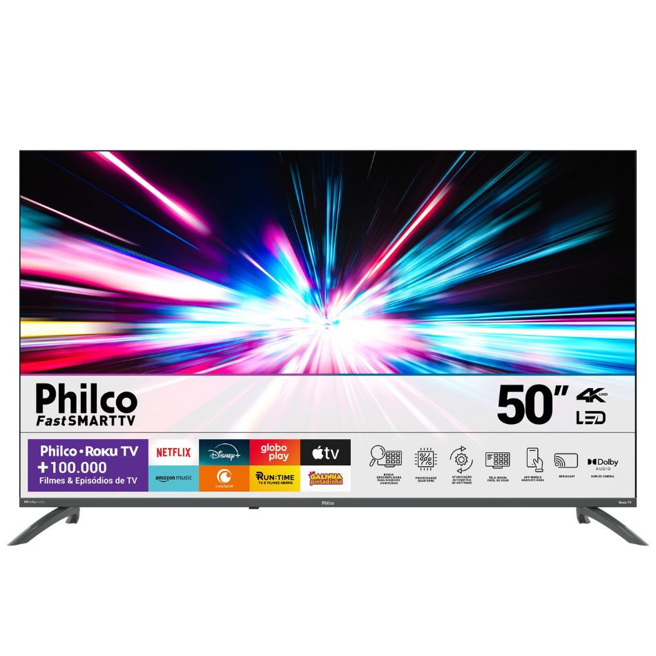 TV 50 Philco Smart 4K Roku PTV50VA4REGB - Home Appliances