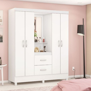 Guarda Roupa Demobile Lord Capelinha - 4 Portas em Oferta na Shopee