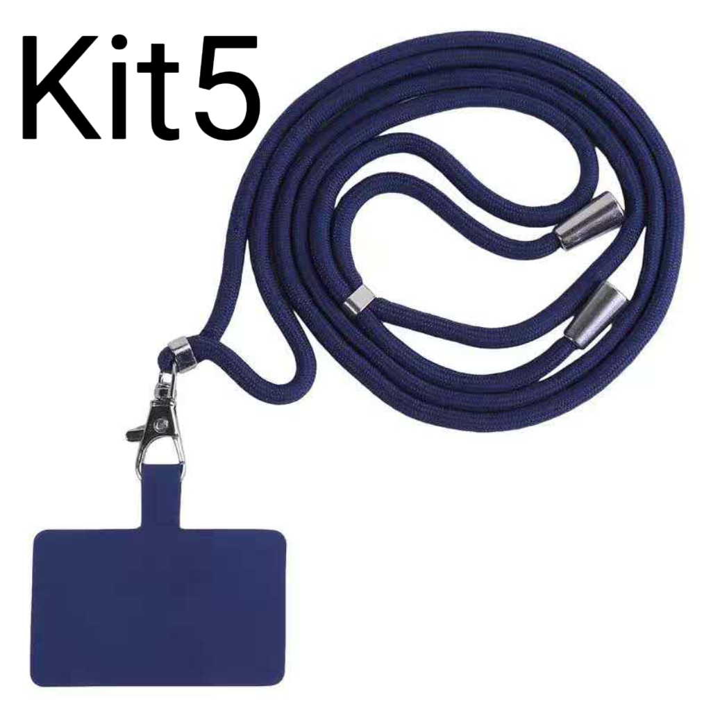 Kit 5 Cordão Para Celular Universal Alça De Pescoço E Pulso
