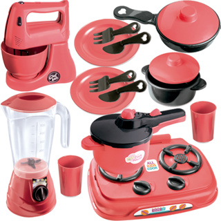 Kit Cozinha Chef Kids Faz de Conta Batedeira Cooktop Liquidificador Panela de pressão em Oferta na Shopee