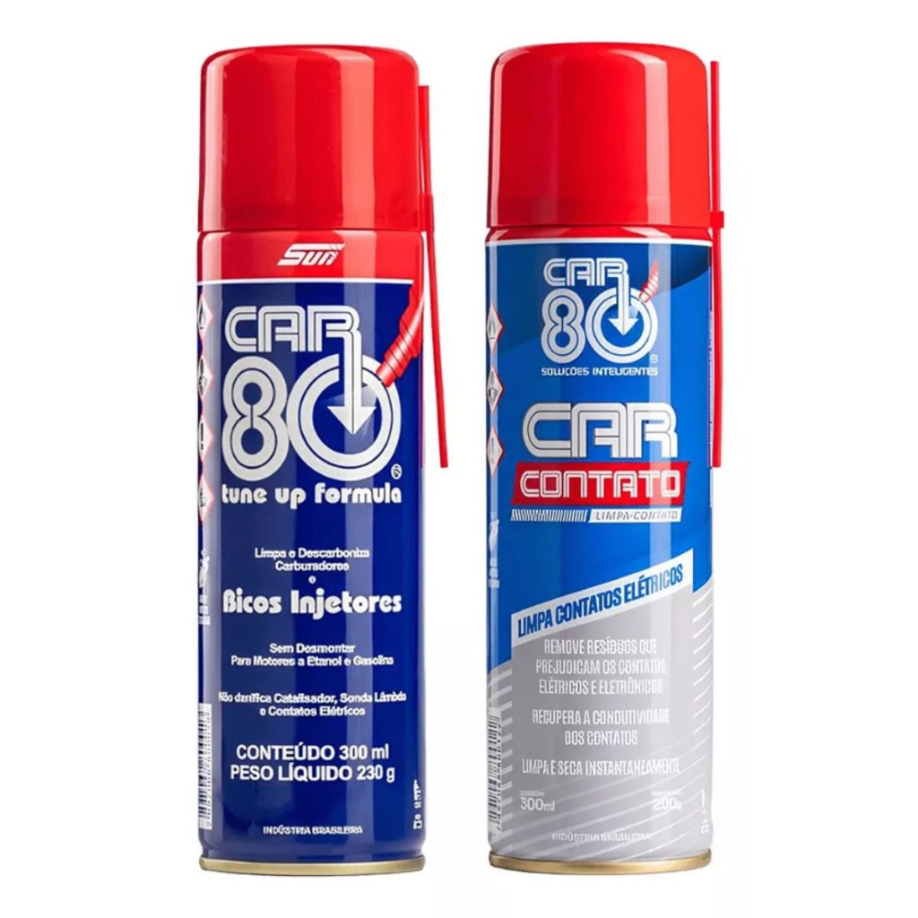 Kit Car80 1 Descarbonizante E 1 Limpa Contato