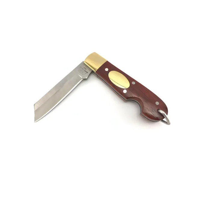 Canivete De Aco Inox Zebu Ref 607 Pequeno Cabo Madeira