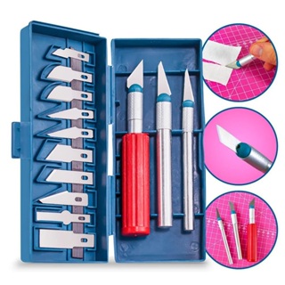 Kit Estilete Bisturi de Precisão 16 Peças Tipo Bisturi com Estojo Magnético Artesanato Artesão em Oferta na Shopee
