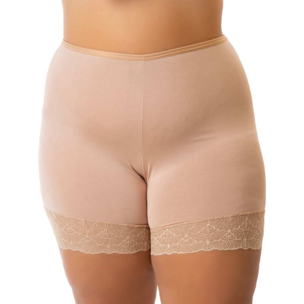 Short Anágua Plus Size Segunda Pele Liso Rendado Vestido Shorts Saia Confortável Fitness Barato