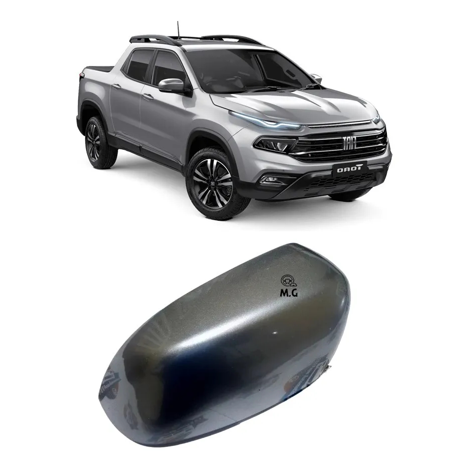 Capa Retrovisor Fiat Toro/ Jeep Compass Prata Billet Original Lado Esquerdo