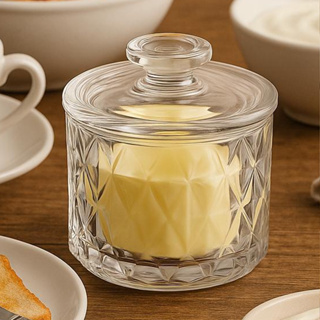 Manteigueira Francesa de Vidro Diamond 9,5cm - Lyor em Oferta na Shopee