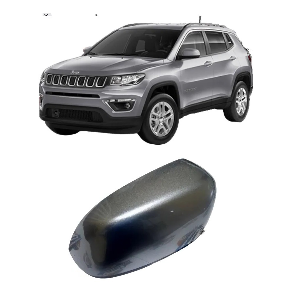 Capa Retrovisor Jeep Compass/ Fiat Toro Prata Billet Original Lado Esquerdo
