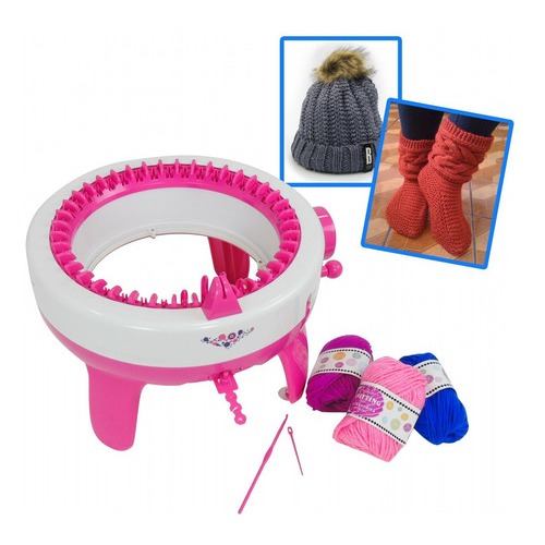 Tear De Manivela Maquina De Trico Fazer Gorros E Toucas 40 Agulhas em Oferta na Shopee