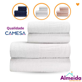 Kit Jogo De Toalha 4 peças Banho Rosto Grossa 400g/m2 Loft Especial Qualidade Camesa