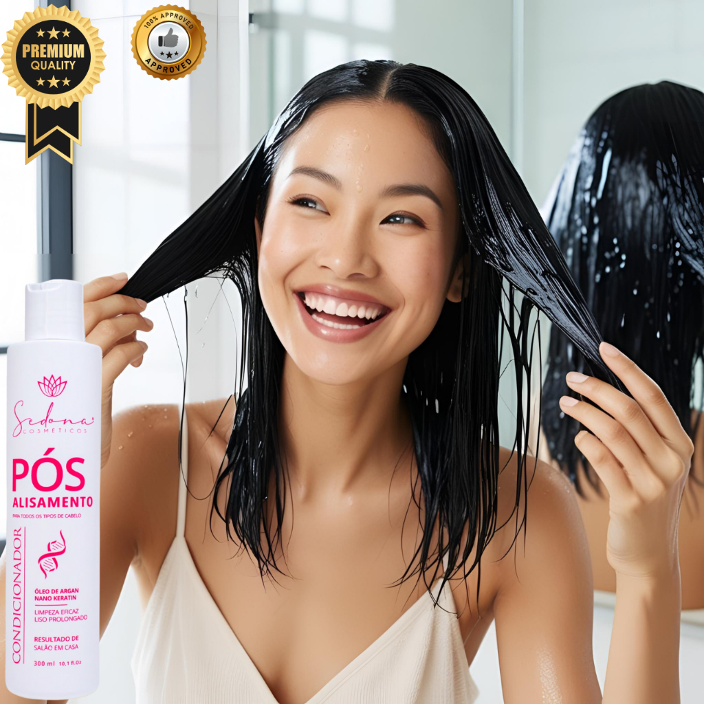 Shampoo Pós Alisamento 300ml Nutrição e Brilho Diario Tratamento Cuidado Diario Pós Alisamento Botox