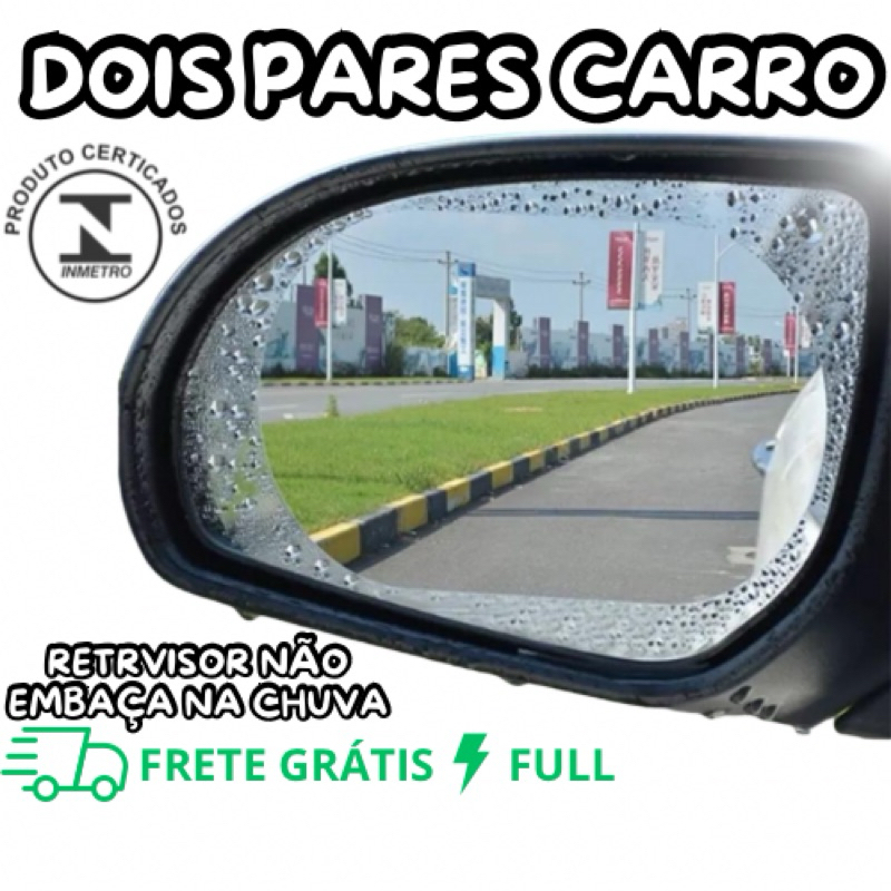 (2 PARES) 4 RETROVISORES PELÍCULA PROTETORA PARA CARRO / ANTI-EMBAÇAMENTO DE ÁGUA / RETROV...