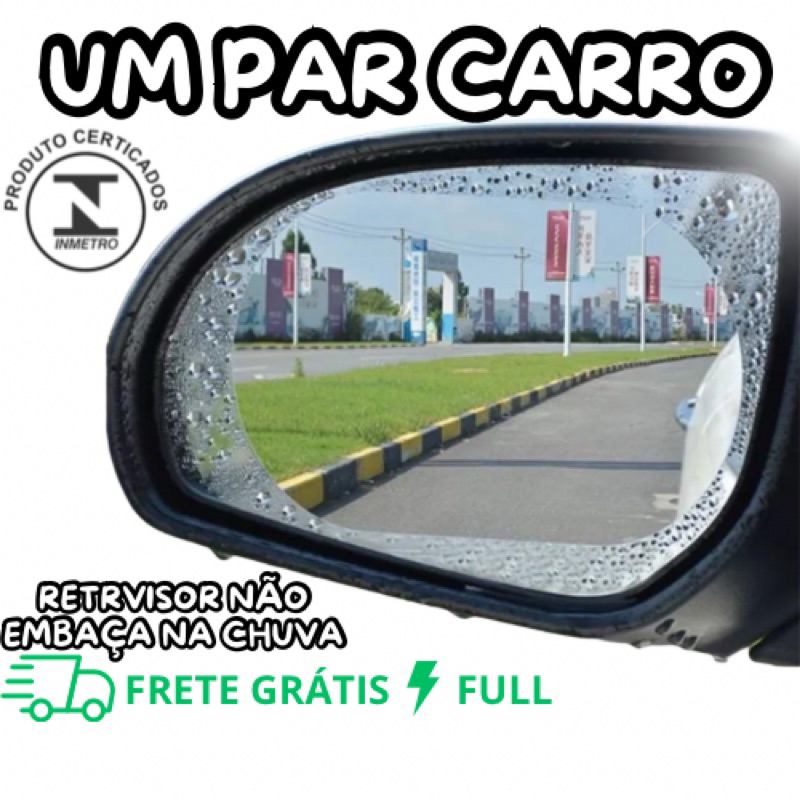 (UM PAR) 2 UNIDADES PELÍCULA PROTETORA PARA CARRO / ANTI-EMBAÇAMENTO/ANTI-NEVOEIRO/CHUVA/RETROVISOR