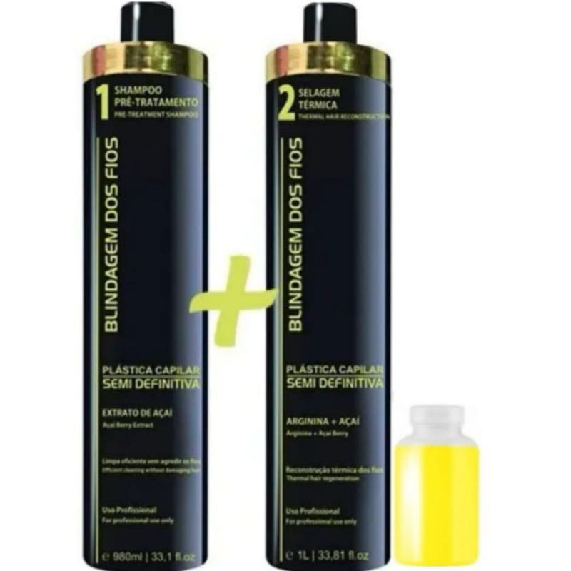 kit shampoo e progressiva da blindagem