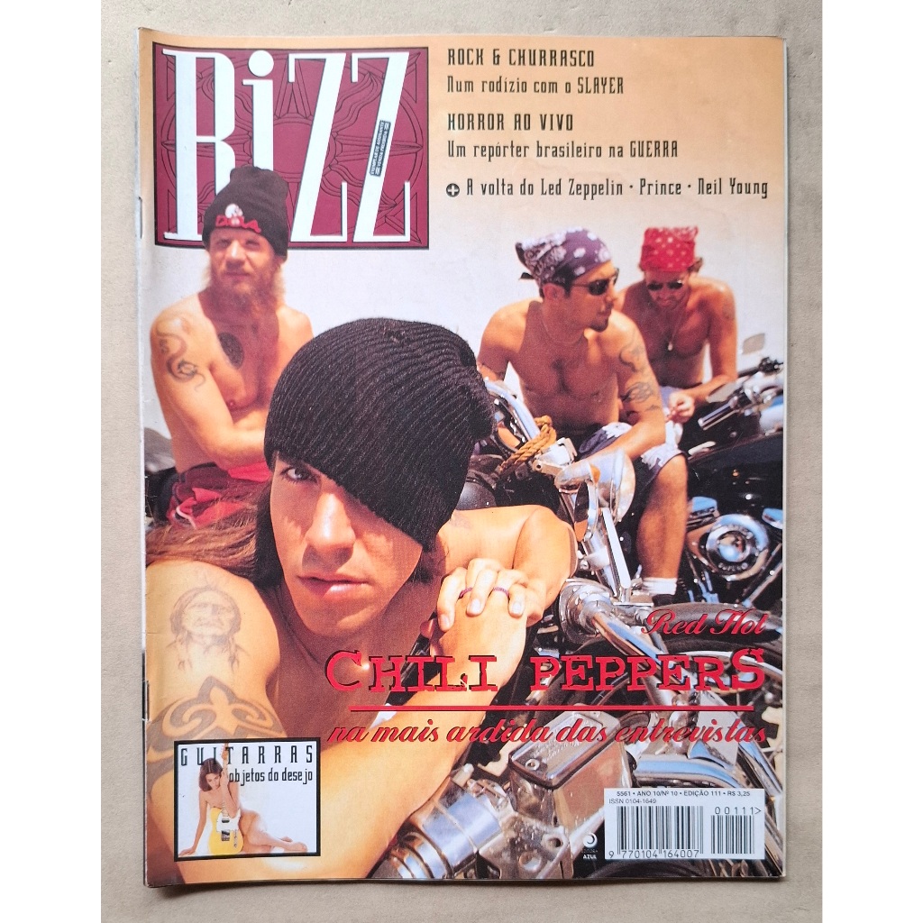 REVISTA BIZ 111 RED HOT CHILI PEPPERS NEIL YOUNG PRINCE LED ZEPPELIN