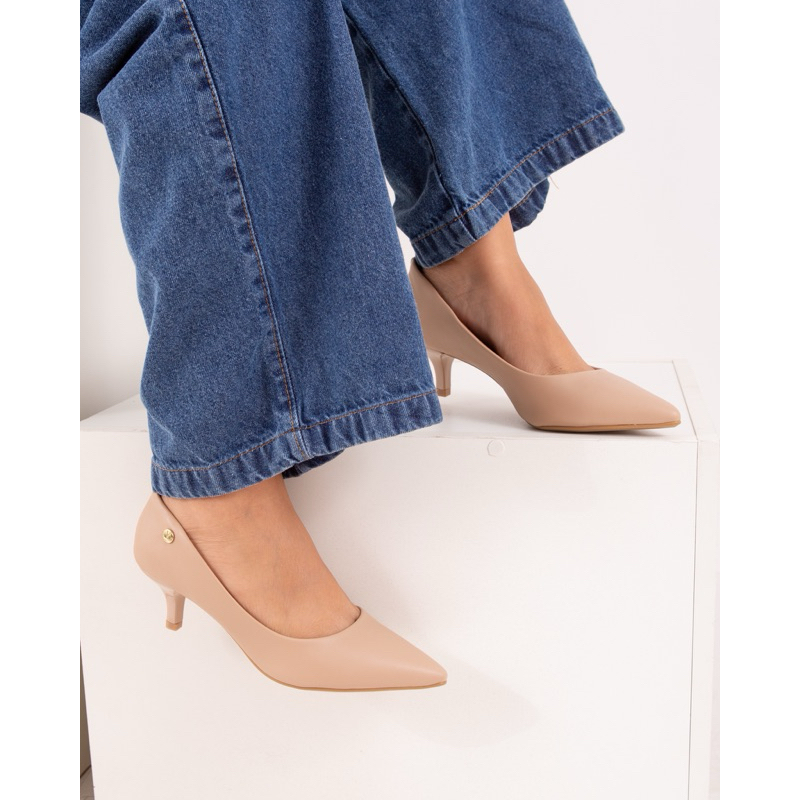 Sapato Scarpin Vizzano Original Salto Baixo Médio Fino Confortável Estiloso Dia a Dia Trabalho