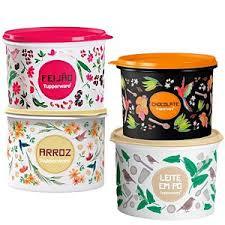 Tupperware Tupper Caixa de Mantimento Linha Floral Estampada